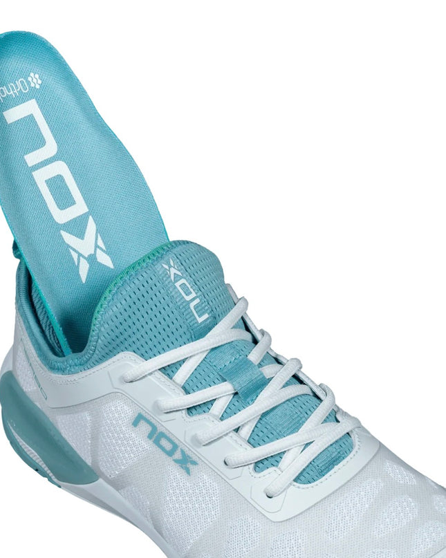 Zapatillas de Pickleball NOX LUX NERBO – Morning Mist/Turquoise 2026