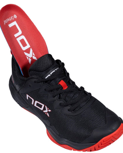 Zapatillas de Pickleball NOX LUX HEXA – Black/Molten Lava 2026