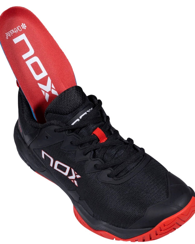Zapatillas de Pickleball NOX LUX HEXA – Black/Molten Lava 2026