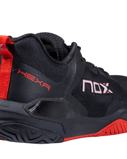 Zapatillas de Pickleball NOX LUX HEXA – Black/Molten Lava 2026