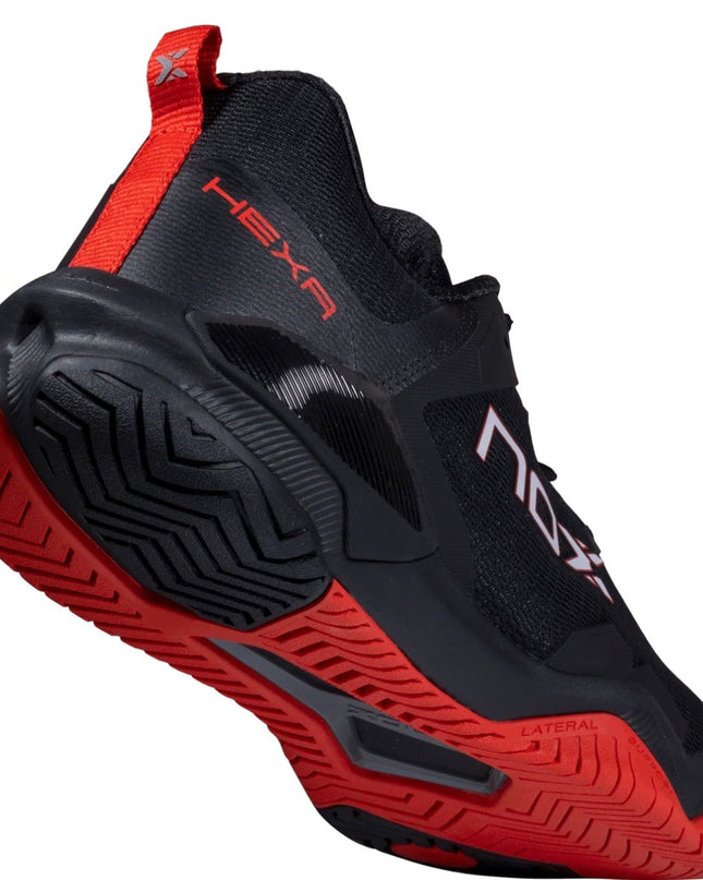 Zapatillas de Pickleball NOX LUX HEXA – Black/Molten Lava 2026