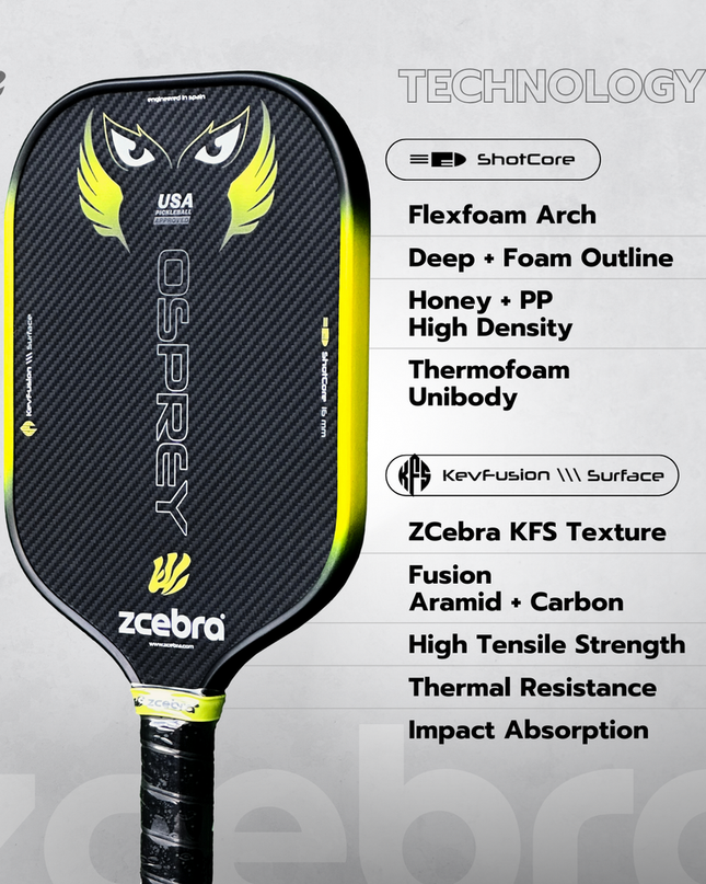 ZCEBRA Osprey ShotCore - Yellow