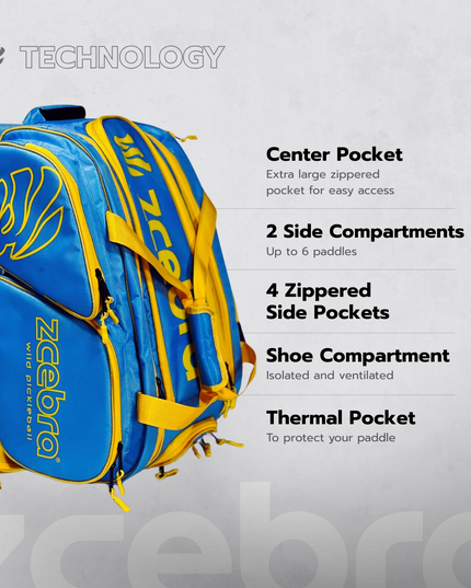 PALETERO PICKLEBALL ZCEBRA WILD BAG