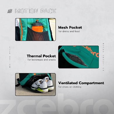 MOCHILA ZCEBRA MOTIONPACK - VERDE