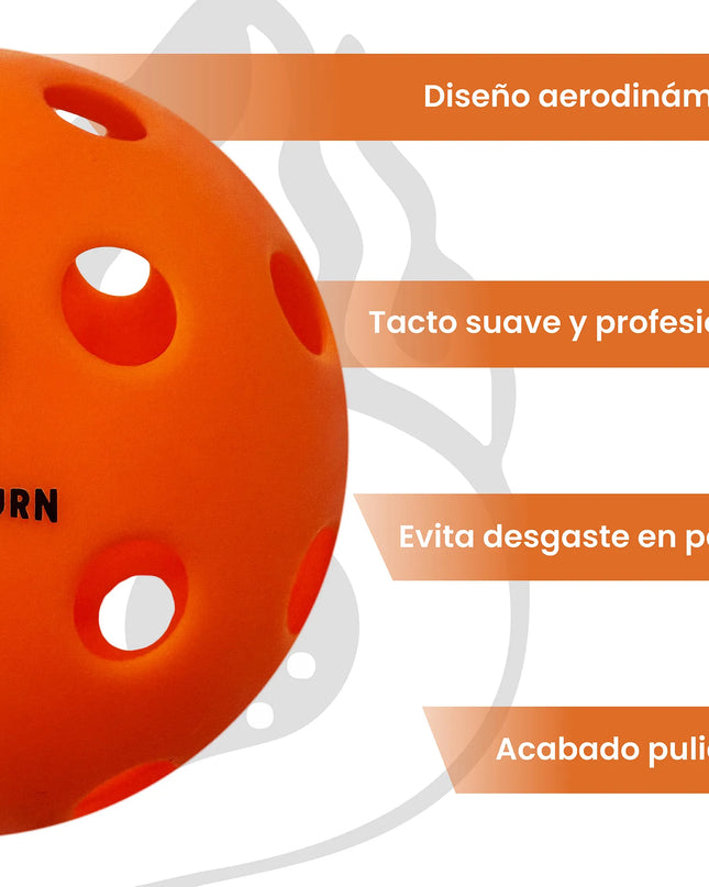 PICKLEBURN BOLAS BURNCOURT 40 NARANJA NEÓN