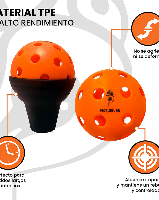 PICKLEBURN BOLAS BURNCOURT 40 NARANJA NEÓN