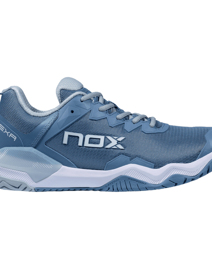 Zapatillas de pickleball NOX LUX HEXA en flinstone y high rise - vista lateral