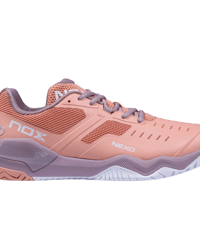 Zapatillas de pickleball NOX LUX NEXO muted clay/eldelberry - vista lateral