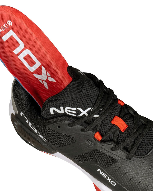 ZAPATILLAS DE PICKLEBALL LUX NEXO NEGRO/ROJO LAVA