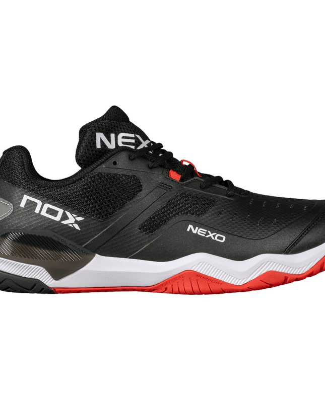 ZAPATILLAS DE PICKLEBALL LUX NEXO NEGRO/ROJO LAVA