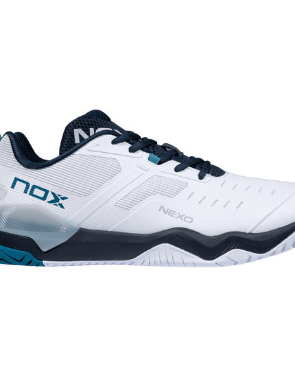 Zapatillas de pickleball NOX LUX NEXO blanco/ink blue - vista lateral