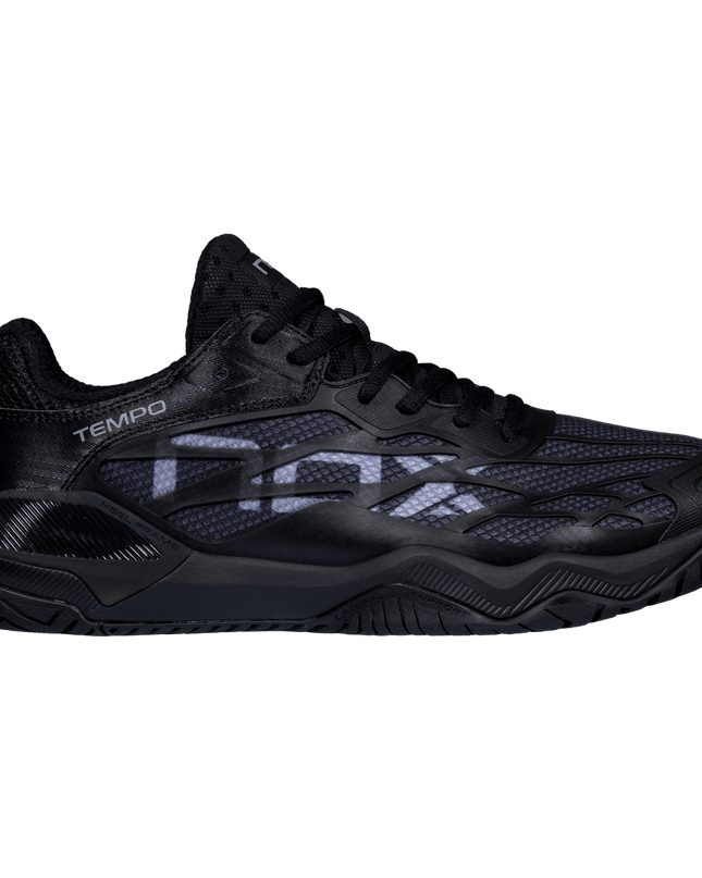 Zapatillas de pickleball NOX LUX TEMPO en negro y cool grey - vista lateral