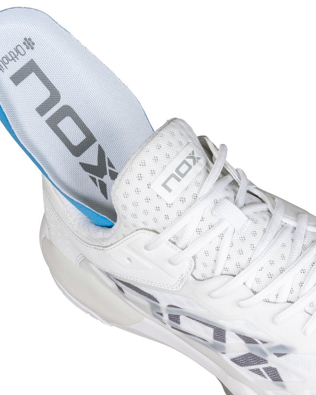 ZAPATILLAS DE PICKLEBALL NOX LUX TEMPO BLANCO/GRIS